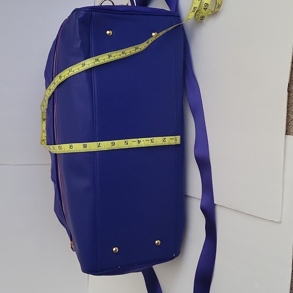 Like New Vera Bradley Light Purple Check Weekender - Picture 3 of 9